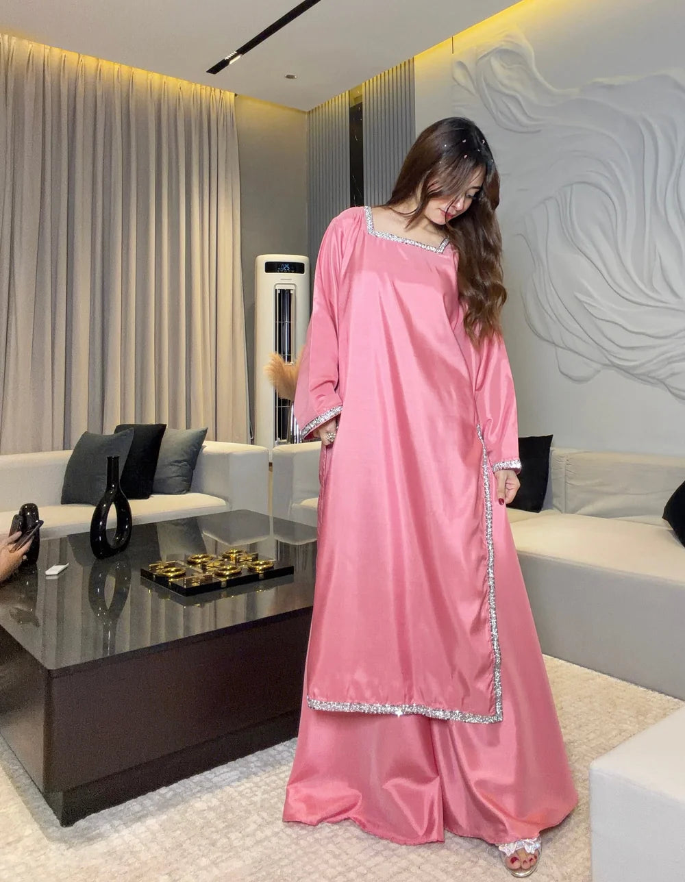 Rose Pink 2 Pc Stitched