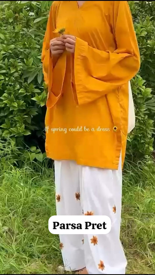 Sun Flower 2 Pc Stitched