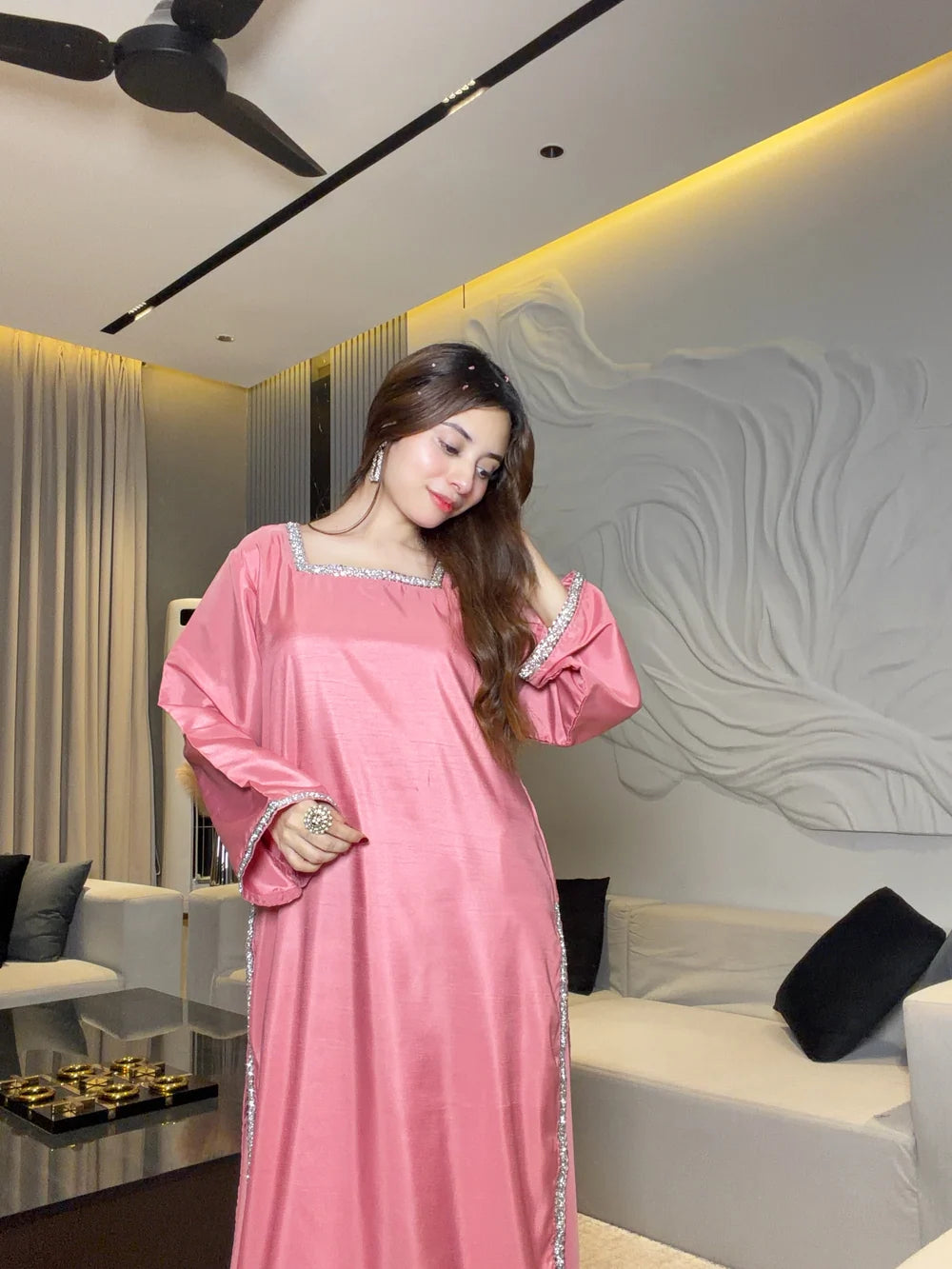 Rose Pink 2 Pc Stitched