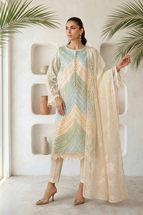 3 Pc Full Heavy Embroidery Stitched