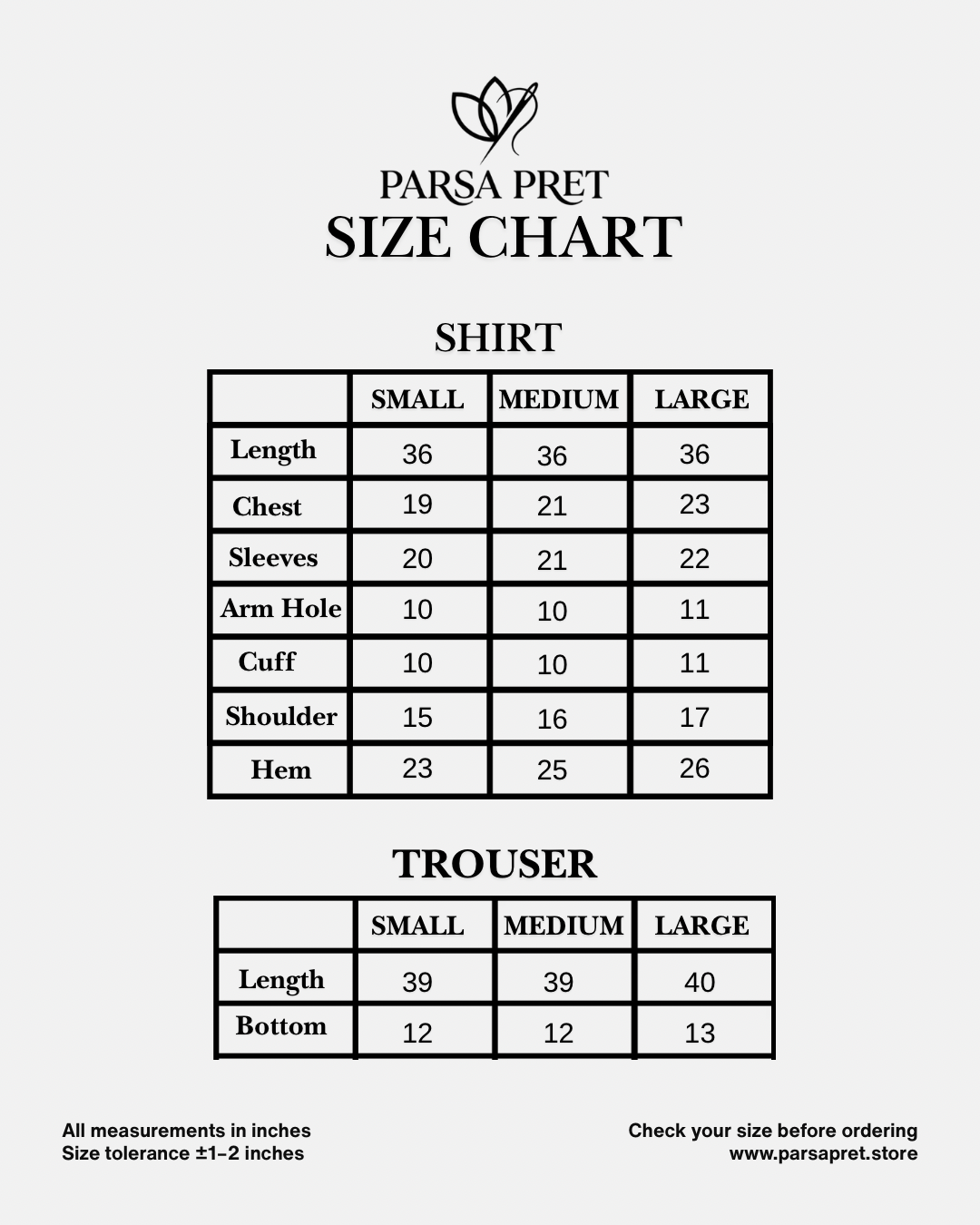 Size guide