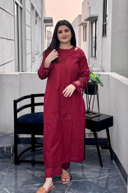 Sf 390 lawn chikankari
