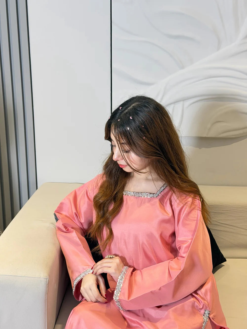 Rose Pink 2 Pc Stitched