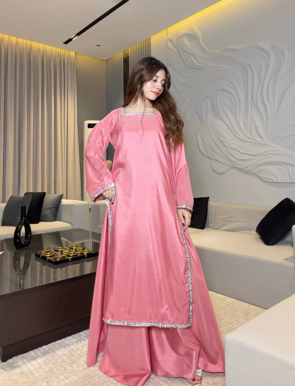 Rose Pink 2 Pc Stitched